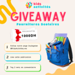 giveaway fournitures kidsactivites rentrée 2024