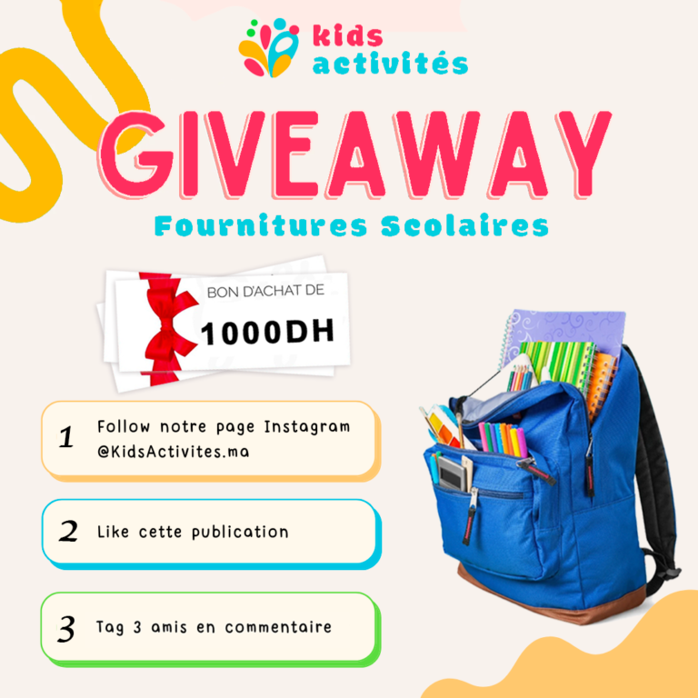 1000 Dhs en Fournitures Scolaires.. Félicitations à la Gagnante du Giveaway!